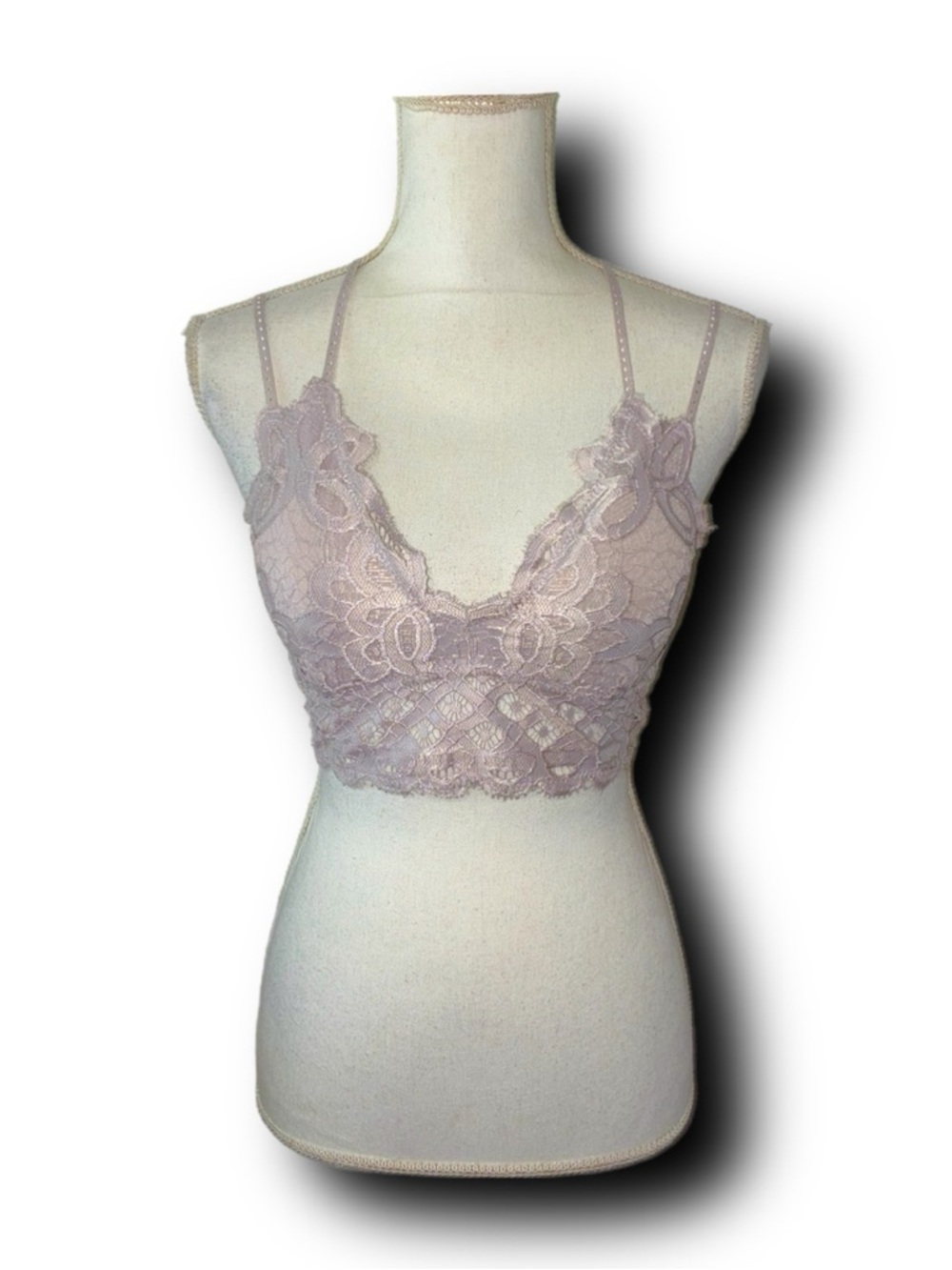 Altar’d State Intimates Lace Bralette Crop Top in Lilac Boho Festival Vibes